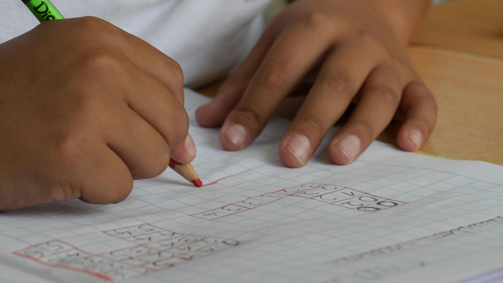 white graphing notebook