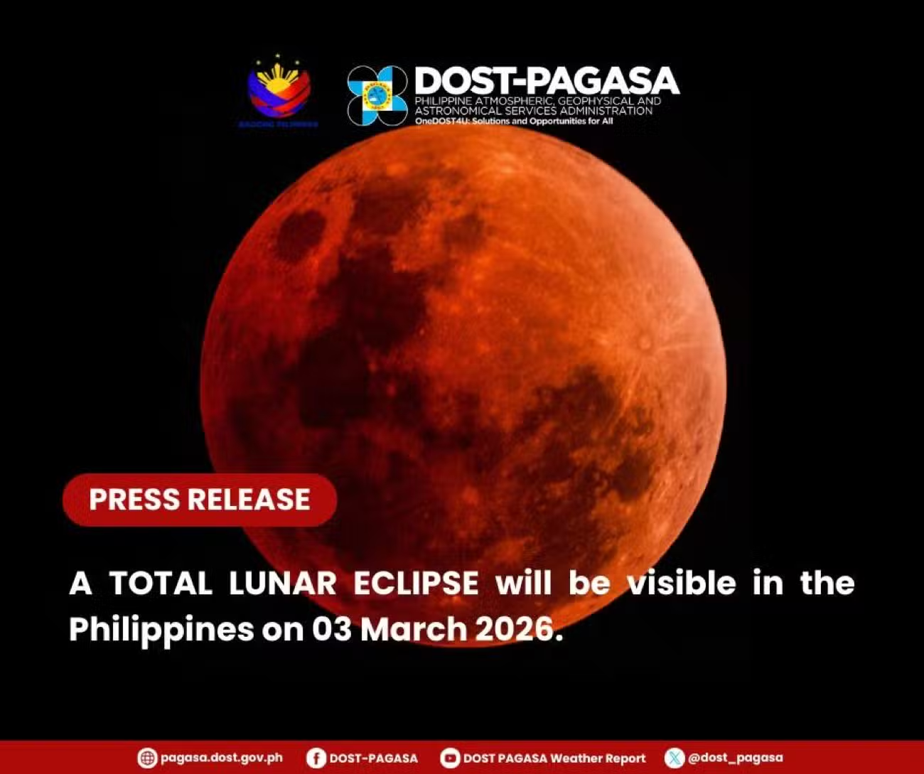 Experience the Total Lunar Eclipse in the Philippines on March 3