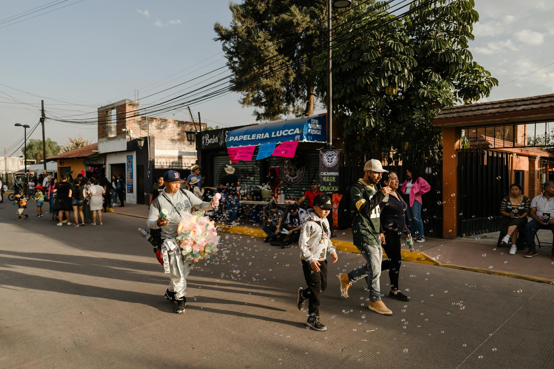 vibrant street life in tultepec mexico