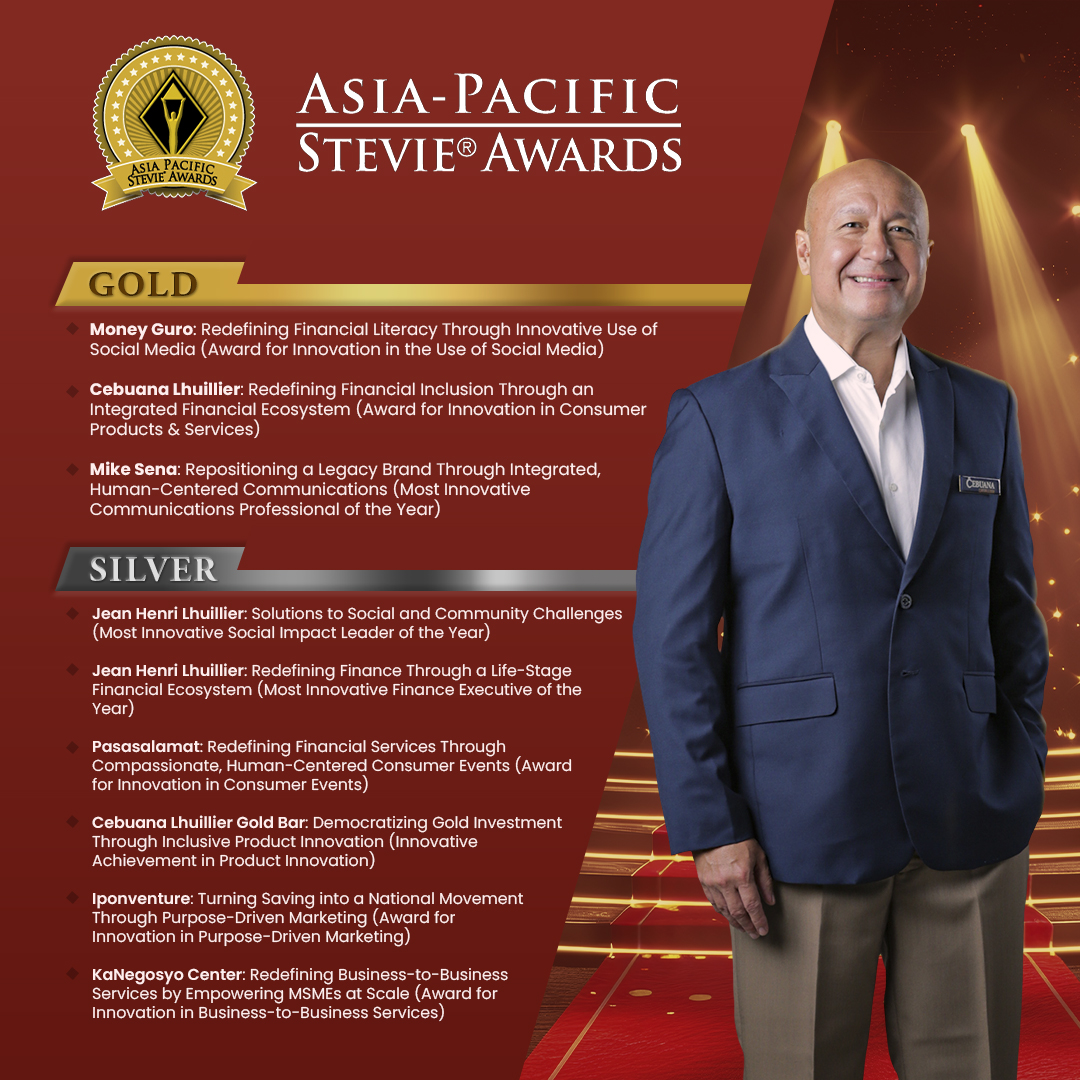 Cebuana Lhuillier shines at Asia-Pacific Stevie Awards with multiple ...